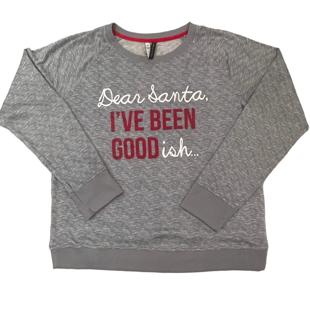Like new! Dear Santa I've Been Goodish Crewneck Super Soft Top Size XL - Picture 1 of 7